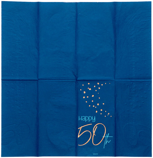 Servietten 50 Jahre Blau 33cm 10Stück