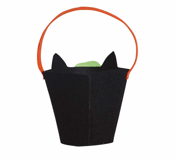 Halloween Süßigkeiteneimer Katze 20cm