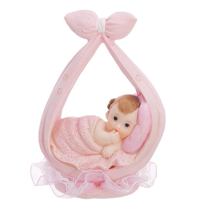 Tortenaufleger Baby Girl In Schal 11cm