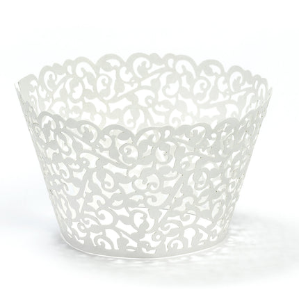 Cupcake-Formen Weiß 8,5 cm 10 Stk.