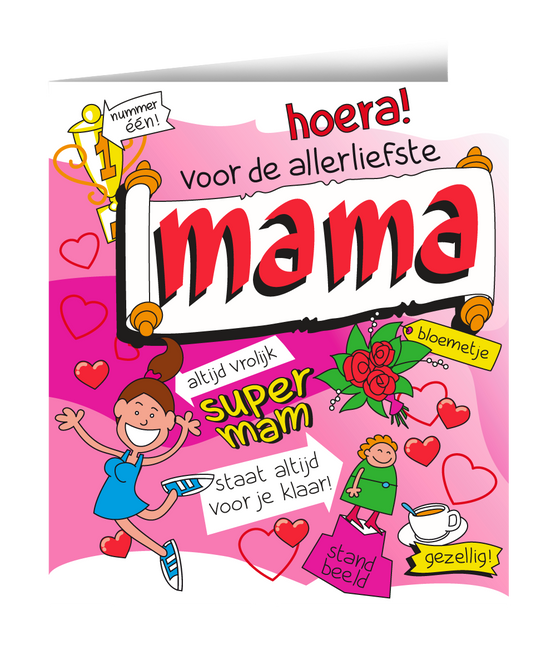 Grußkarte Mama 16,5 cm
