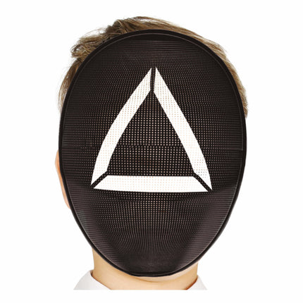Schwarze Maske Weißes Dreieck