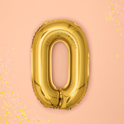 Folienballon Buchstabe O Gold Leer 35cm