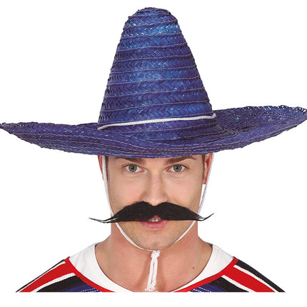 Sombrero Dunkelblau Stroh 50cm