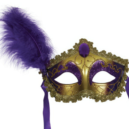 Venezianische Augenmaske Gold Lila