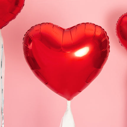 Helium Ballon Herz Rot Leer 45cm