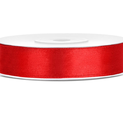 Satinband Rot 12mm 25m