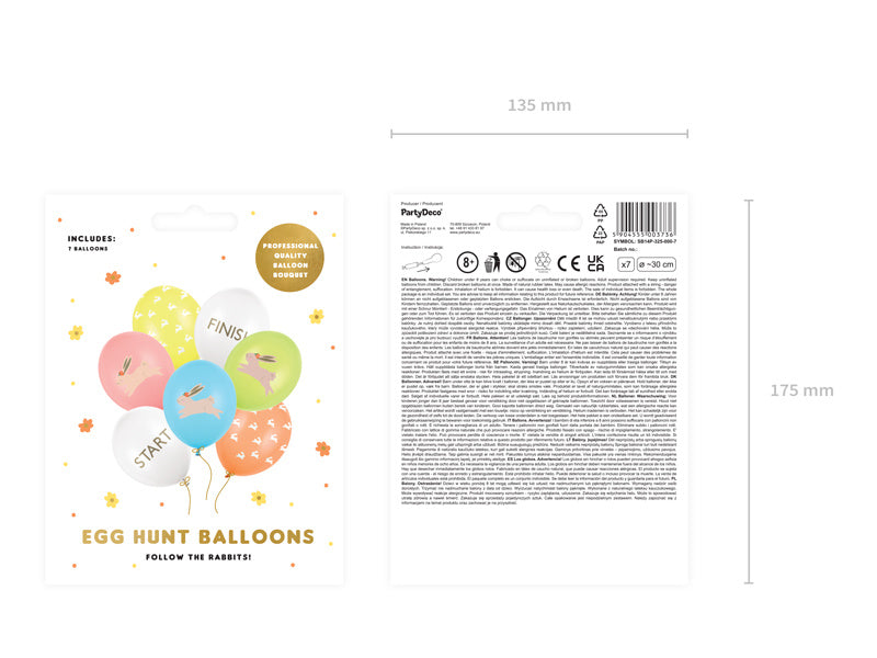 Luftballons Ostereier Tour 30cm 7Stück