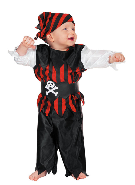Piratenkostüm Rot Schwarz Baby