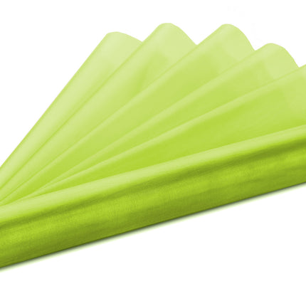 Limettengrüner Organza-Stoff 16cm 9m