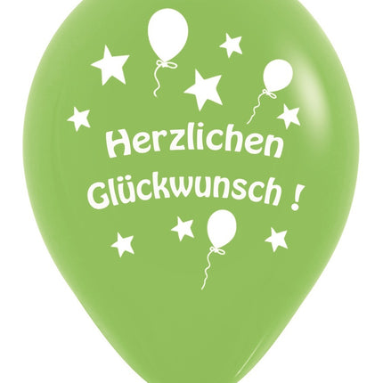 Luftballons Herzlichen Gluckwunsch Mix 30cm 12 Stück