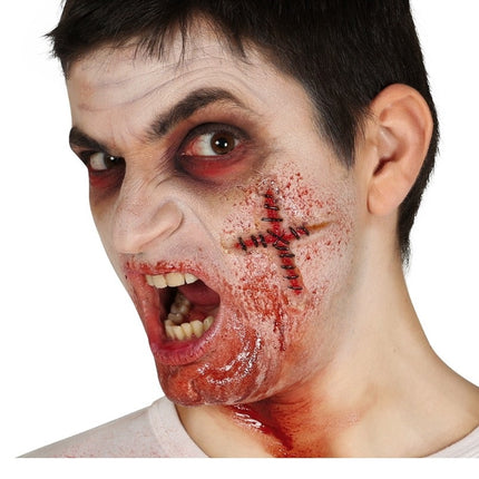 Halloween Genähte Kreuz Narbe