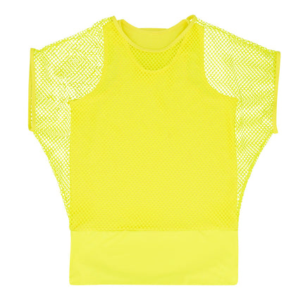 Fishnet Shirt Gelb Damen M/L