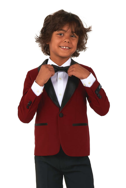 Bordeauxroter Smoking-Junge <tc>OppoSuits</tc>