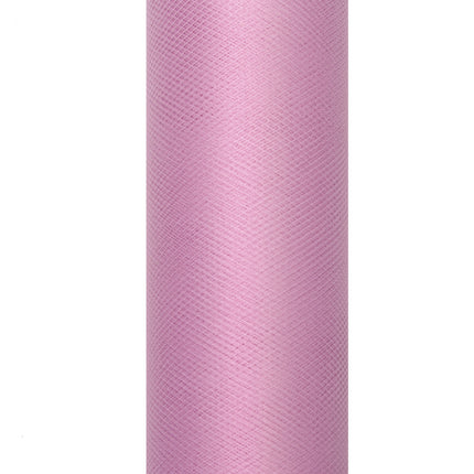 Rosa Pastellfarbene Tüllrolle 15cm 9m