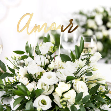 Tortenaufleger Amour Gold 22,5cm