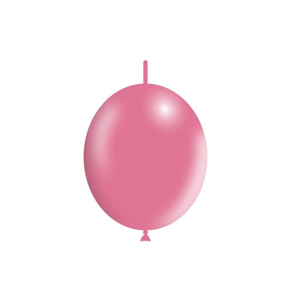 Pinke Ballons mit Knöpfen 30cm 50 Stk.