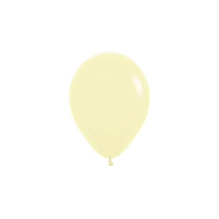 Ballons Pastell Mattgelb 12cm 50Stk