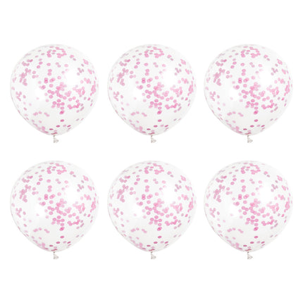 Konfetti Ballons Rosa 40cm 6Stk