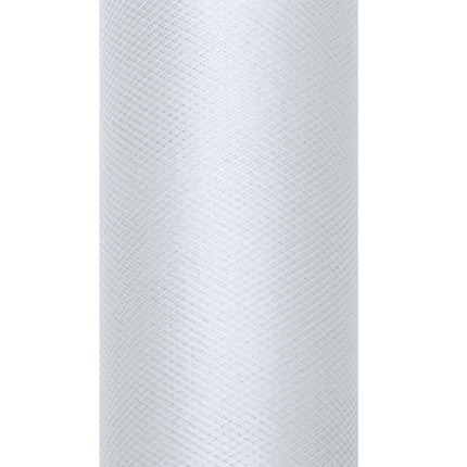 Graue Tüllrolle 15cm 9m