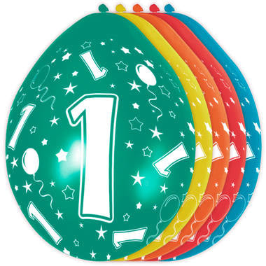 Ballons 1 Jahr Dekorationen 30cm 5Stück