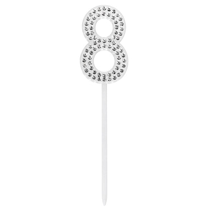 8 Jahre Tortenaufleger Diamant 10,5cm