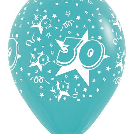 Ballons Nummer 30 Mix 30cm 25Stk