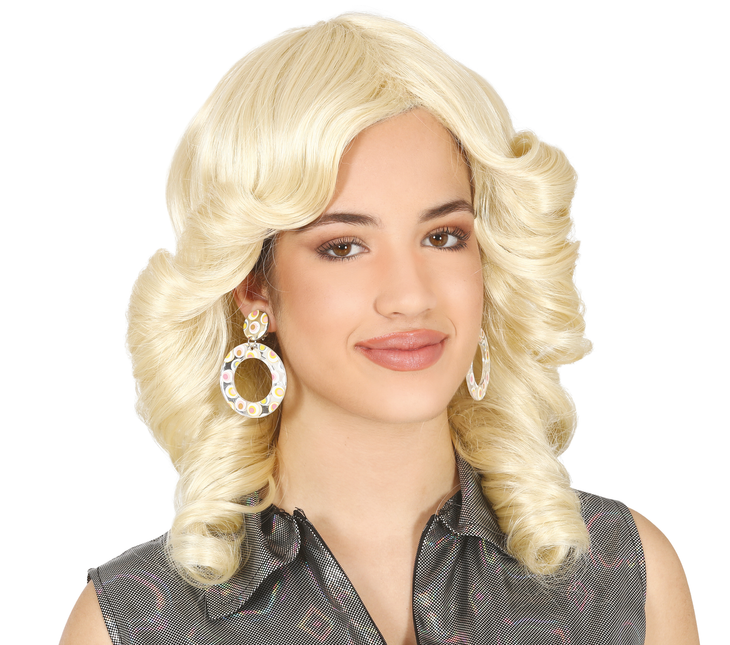 Hellblonde Perücke Locken
