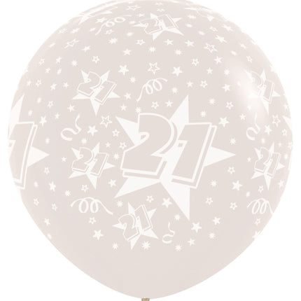 Ballons Nummer 21 Klar 91cm 2Stk