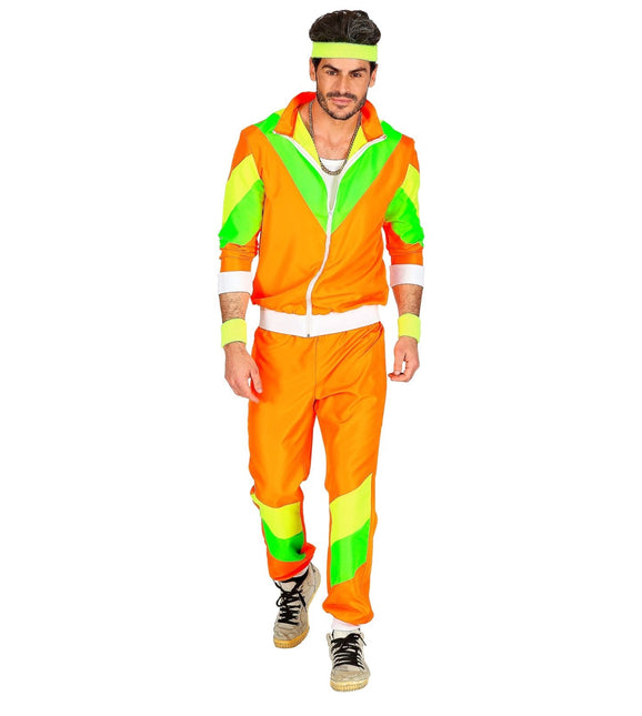Neon 80S Trainingsanzug Faulty Grün Orange
