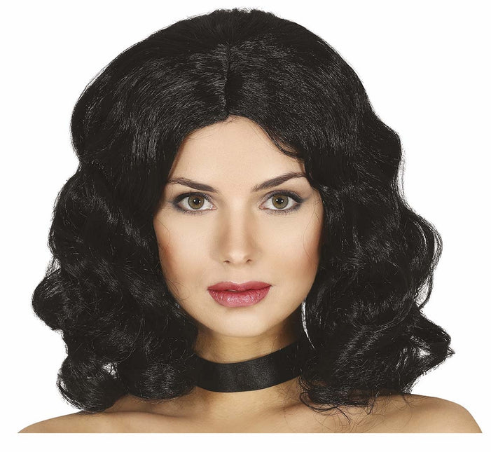 Schwarze Perücke kurzes Haar