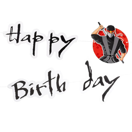 Ninja Buchstabengirlande Happy Birthday 1,2m