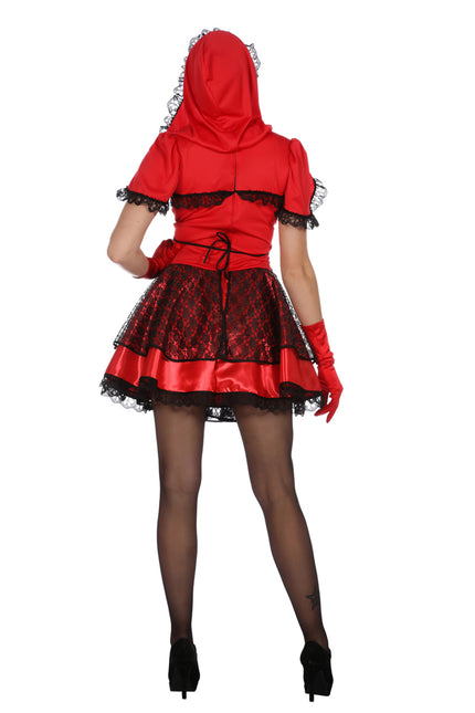 Frauen Kapuzenkleid Rot