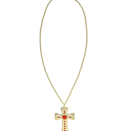 Halskette Kreuz mit Edelstein