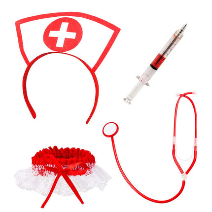 Krankenschwester Kostüm Set 3 Stück