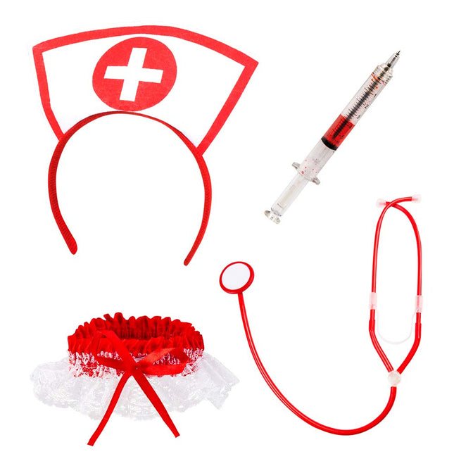Krankenschwester Kostüm Set 3 Stück