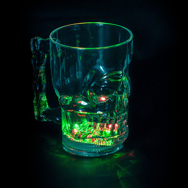 Halloween Beleuchteter Glasschädel 400ml