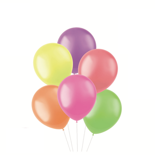 Bunte Luftballons Neon 33cm 10Stück
