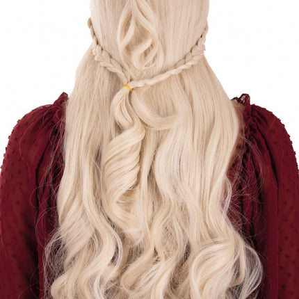 Perücke Queen Dainerys Lang mit Zöpfen Blond