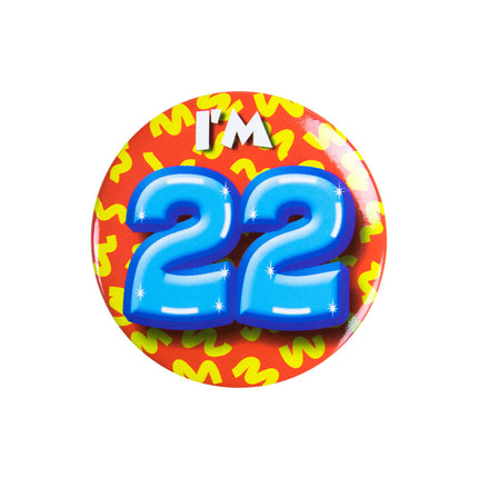 Ich bin 22 Button 22 Jahre 5.5cm