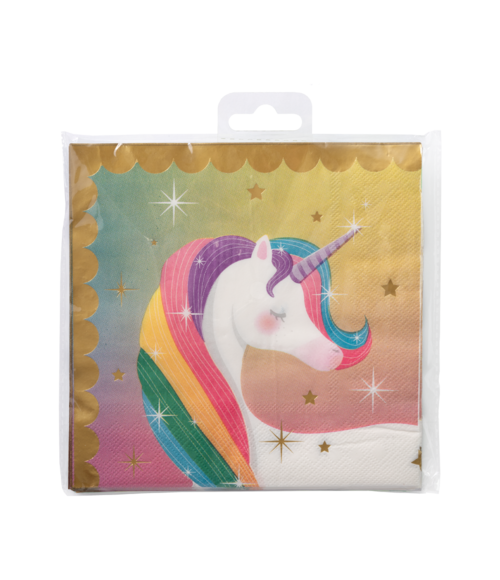 Einhorn Servietten 16cm 16Stück