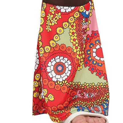Hippie 60S Kostüm Bunte Männer mit brauner Weste