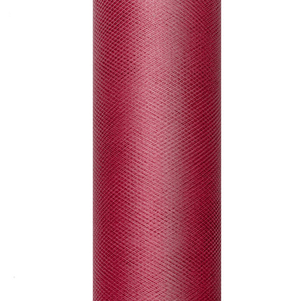 Bordeauxrote Tüllrolle 15cm 9m