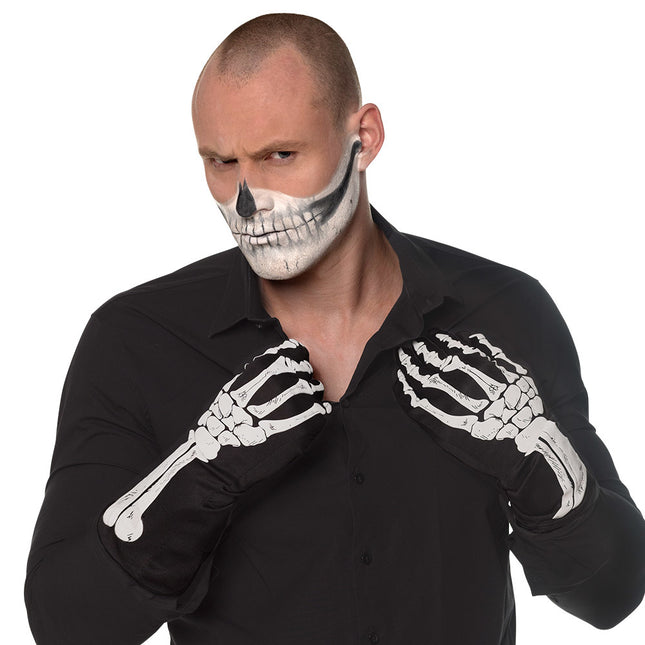 Halloween Handschuhe Skelett