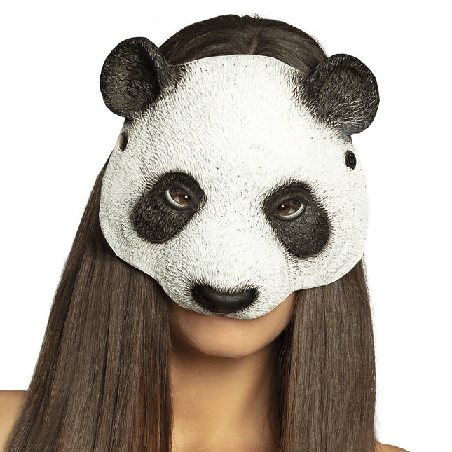 Halbmaske Plüsch Panda