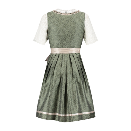 Rosa Weiß Creme Dirndlkleid Oktoberfest Damen Jaquard Grau