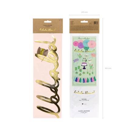 Banner Lalala Llama Gold 82cm