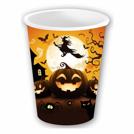 Halloween Becher Kürbis 240ml 6 Stk.