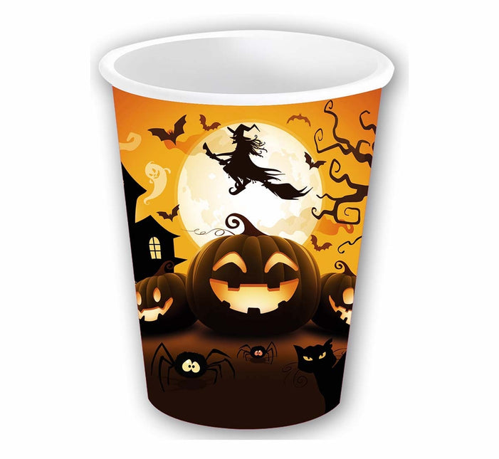 Halloween Becher Kürbis 240ml 6 Stk.