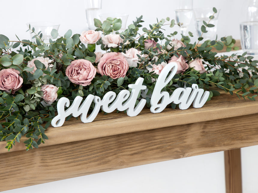 Tischdekoration Sweet Bar Weiß 37cm
